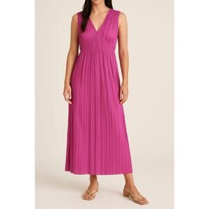 NWT Endless Rose Micropleat Pleated Maxi Dress Purple Size Small